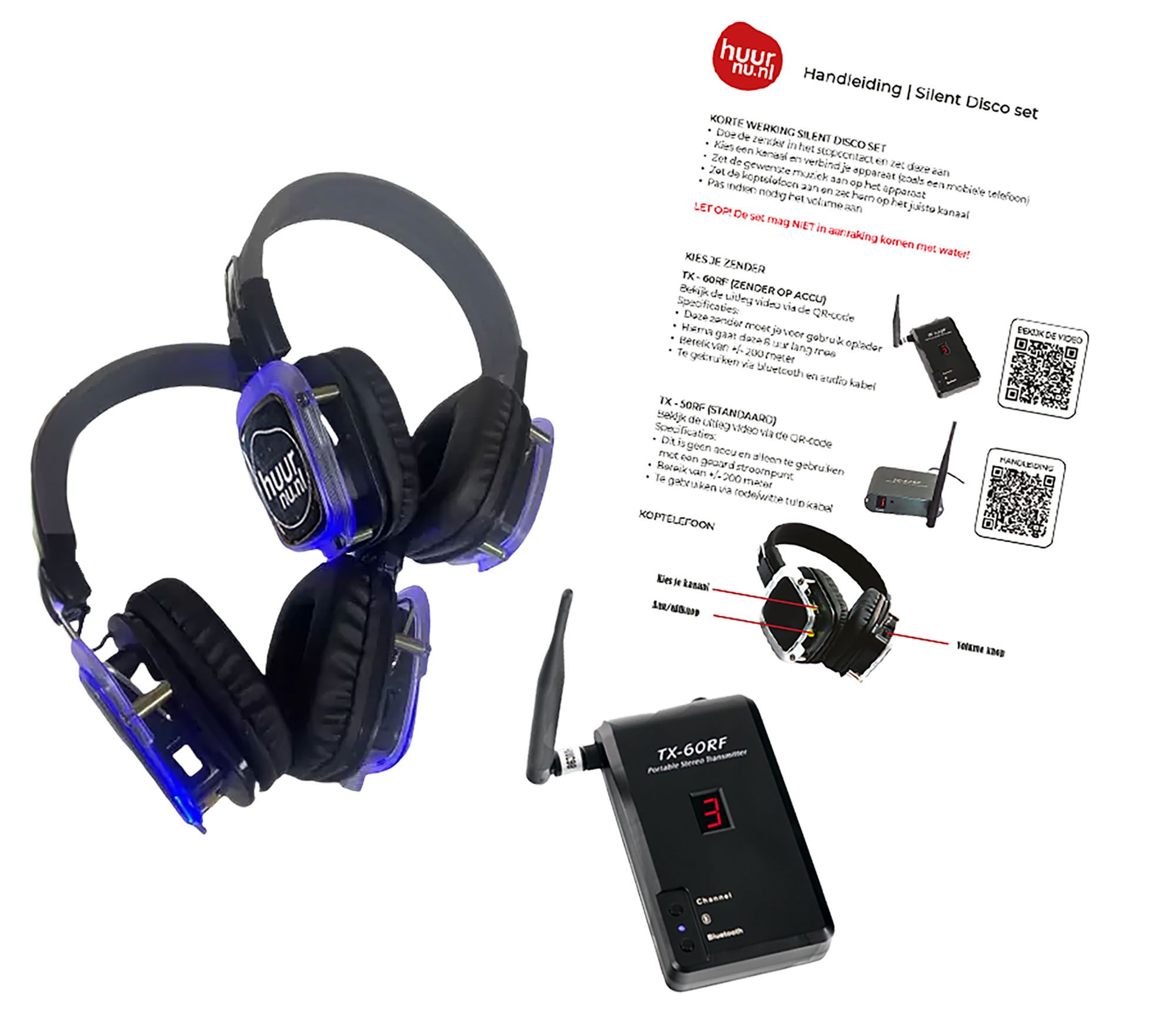 Hoe werkt silent disco de koptelefoon zender en uitleg