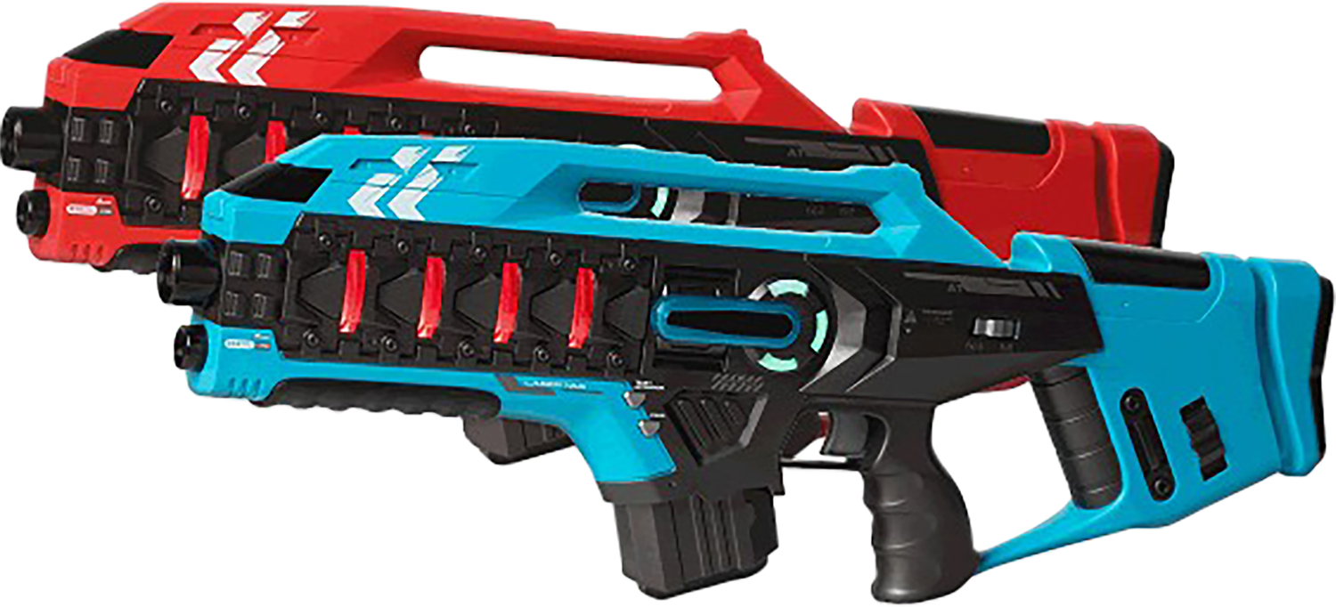 Vanaf welke leeftijd lasergamen de laserguns in blauw en rood voor kinderfeestjes